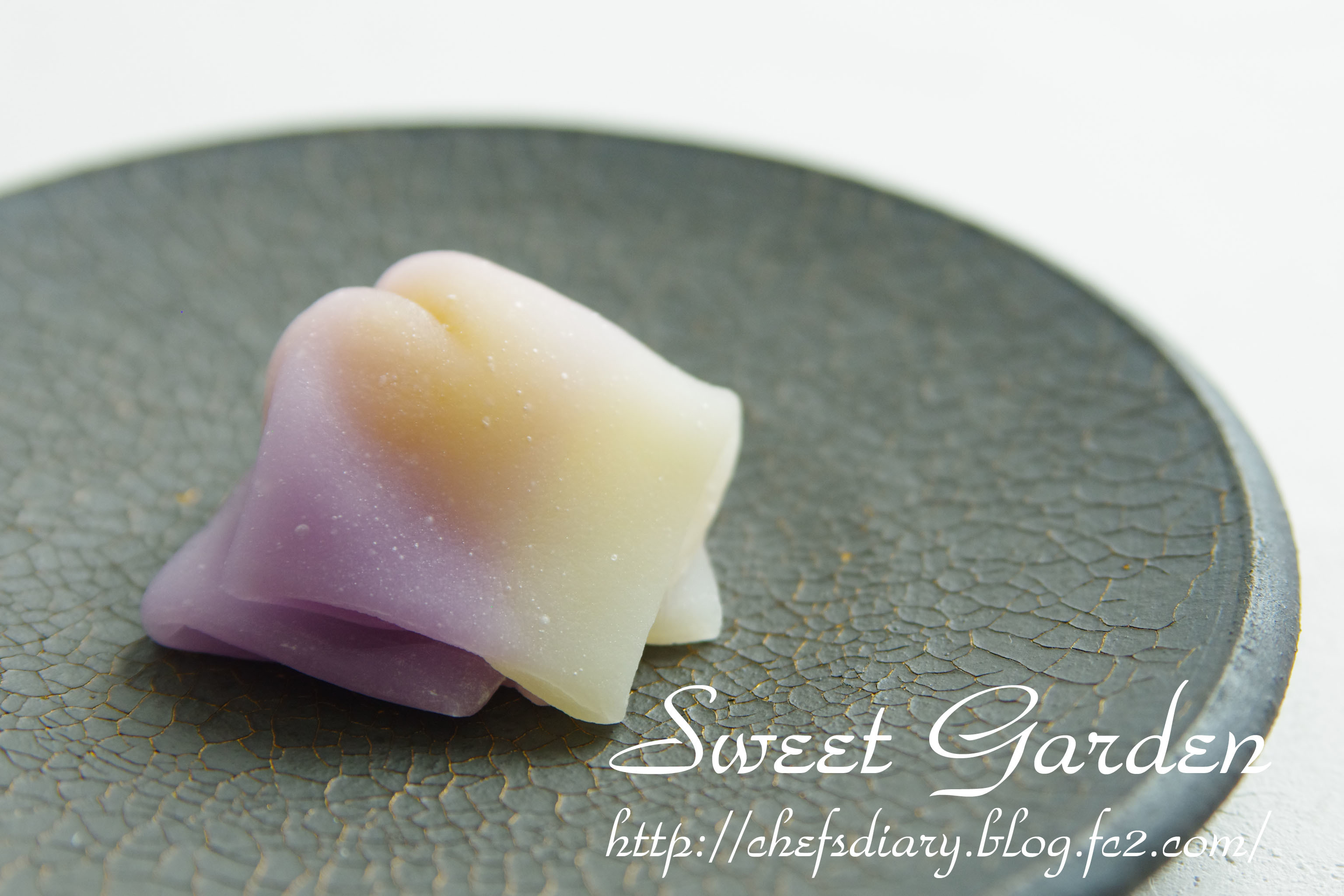 Wagashi (Japanese Confectionery) Japanese Water Iris　和菓子 花菖蒲